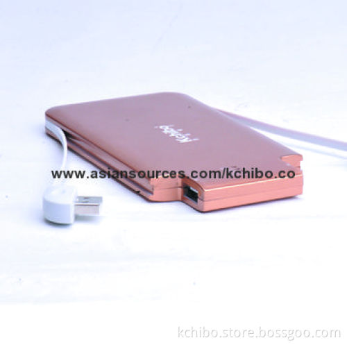 Thin Power Bank for Mobile Phones with 6,900mAh Capacity, Portable and Stylish Design
